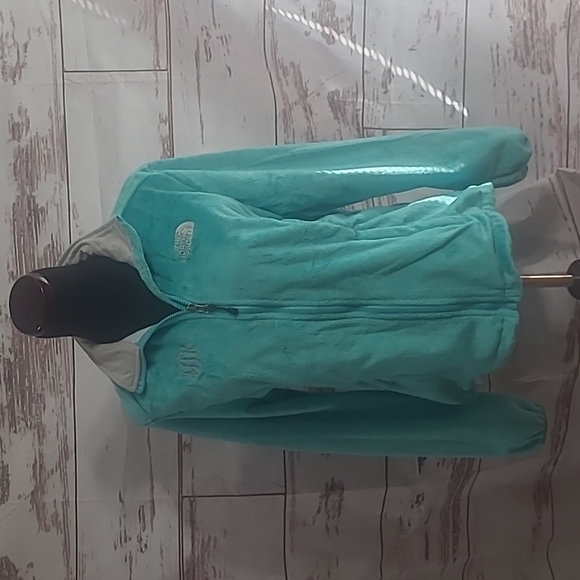 North Face Large Turquoise Fleece jacket - Picture 2 of 8